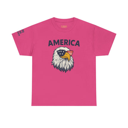 Patriotic Eagle Tee, Unisex Heavy Cotton Tee, USA Independence Day Shirt, American Apparel, 4th of July Top, Freedom Graphic Tee