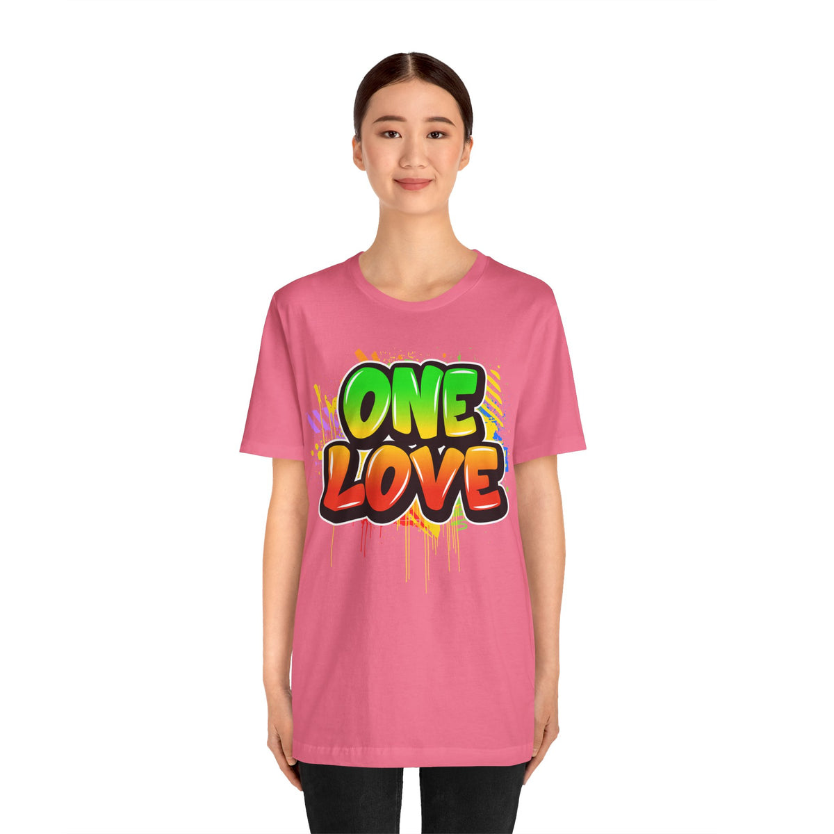 One Love Graffiti T-shirt - Unisex Jersey Short Sleeve Tee - NGOWE STORE