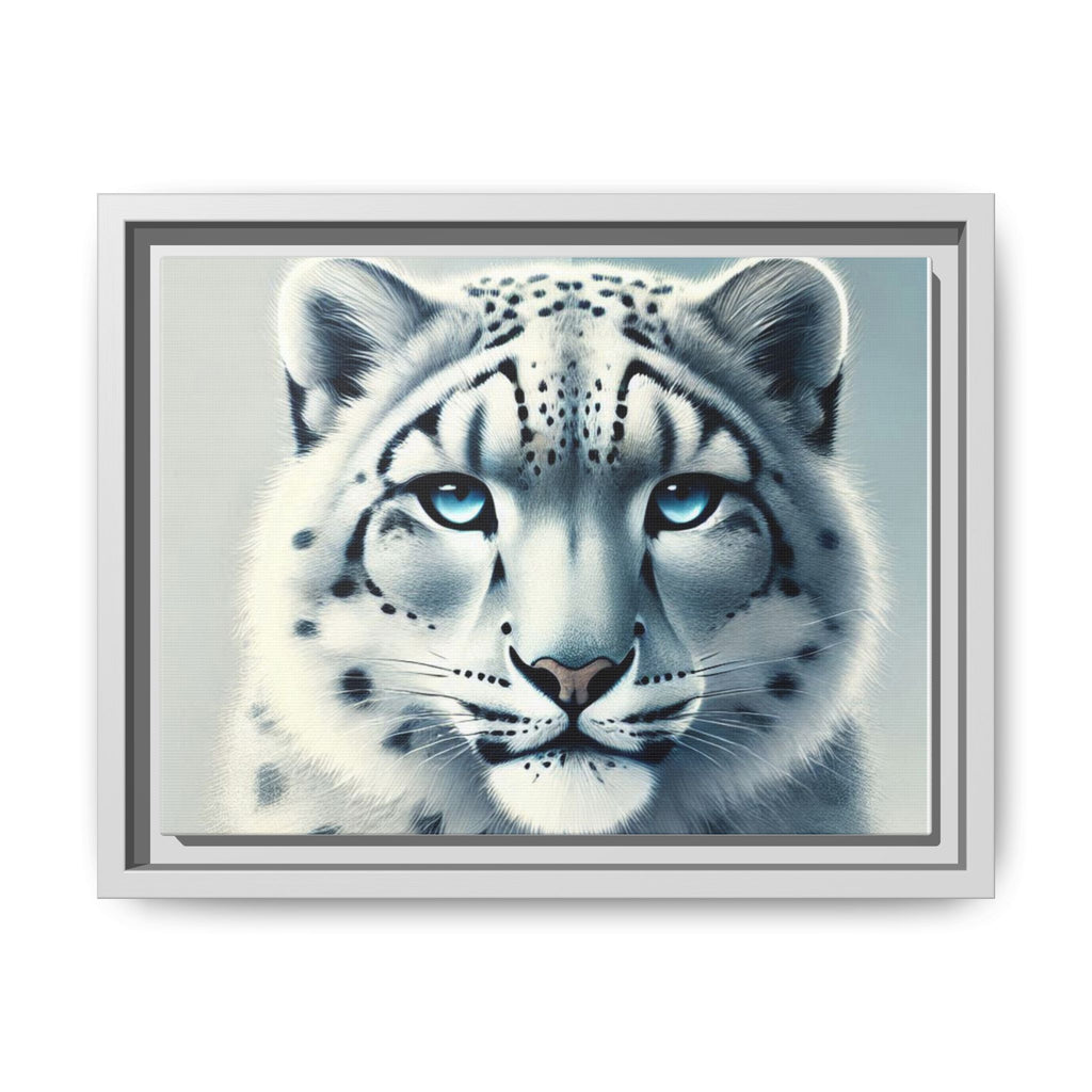 Snow Leopard Matte Canvas, Framed (Multi-color) - NGOWE STORE