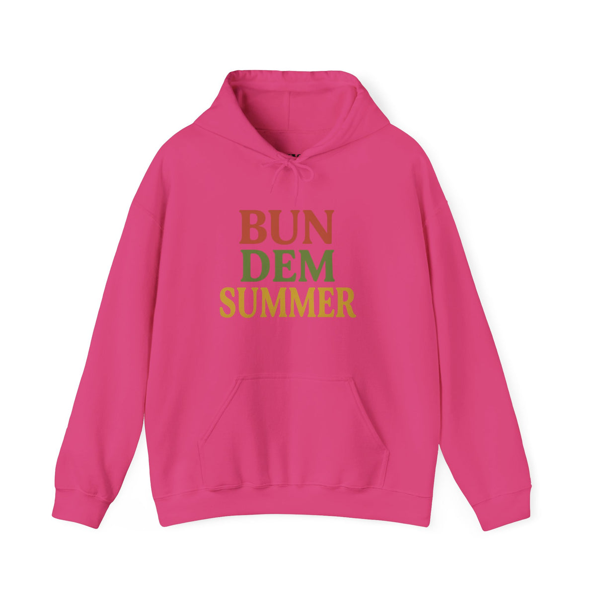 Bun Dem Summer Vibes Hooded Sweatshirt - Empire Editon Cozy Unisex Hoodie, Love Not War Casual Summer Apparel, Gift for Festivals, Outdoor Gatherings, Relaxed Style Sweatshirt - NGOWE STORE
