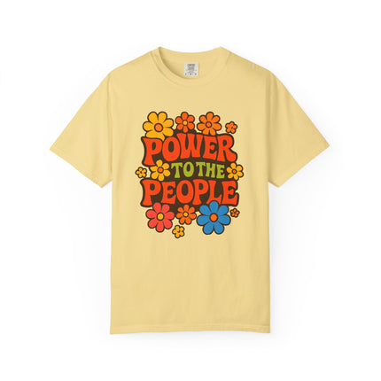 BUN DEM SUMMER 2025 Power to the People T-Shirt  - Empire Blaze Edition Vintage-Style Graphic T-Shirt: Bohemian Tee, Eco-Friendly Apparel, Gift for Activists, Summer Festival Wear