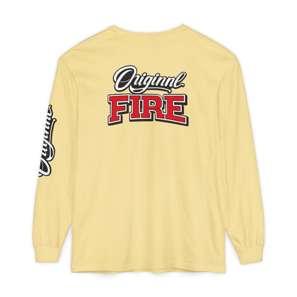 ORIGINAL FIRE™ 2026 — Fearless Long Sleeve. Unisex Garment-dyed Long Sleeve T-Shirt