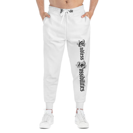 FEARLESS Statement Athletic Joggers (AOP) White Edition - NGOWE STORE