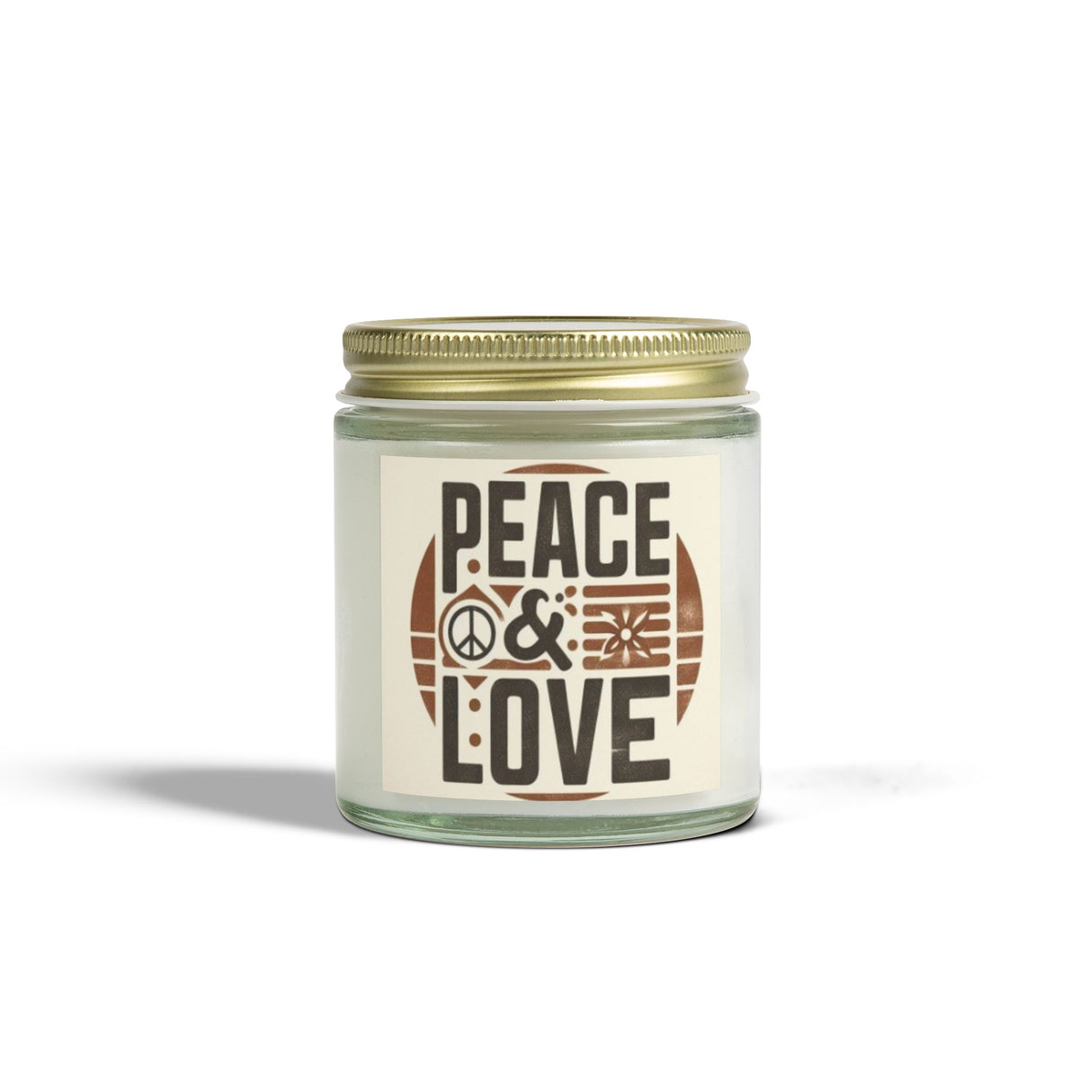 Peace & Love Scented Candles, Coconut Apricot Wax (4oz, 9oz) - NGOWE STORE