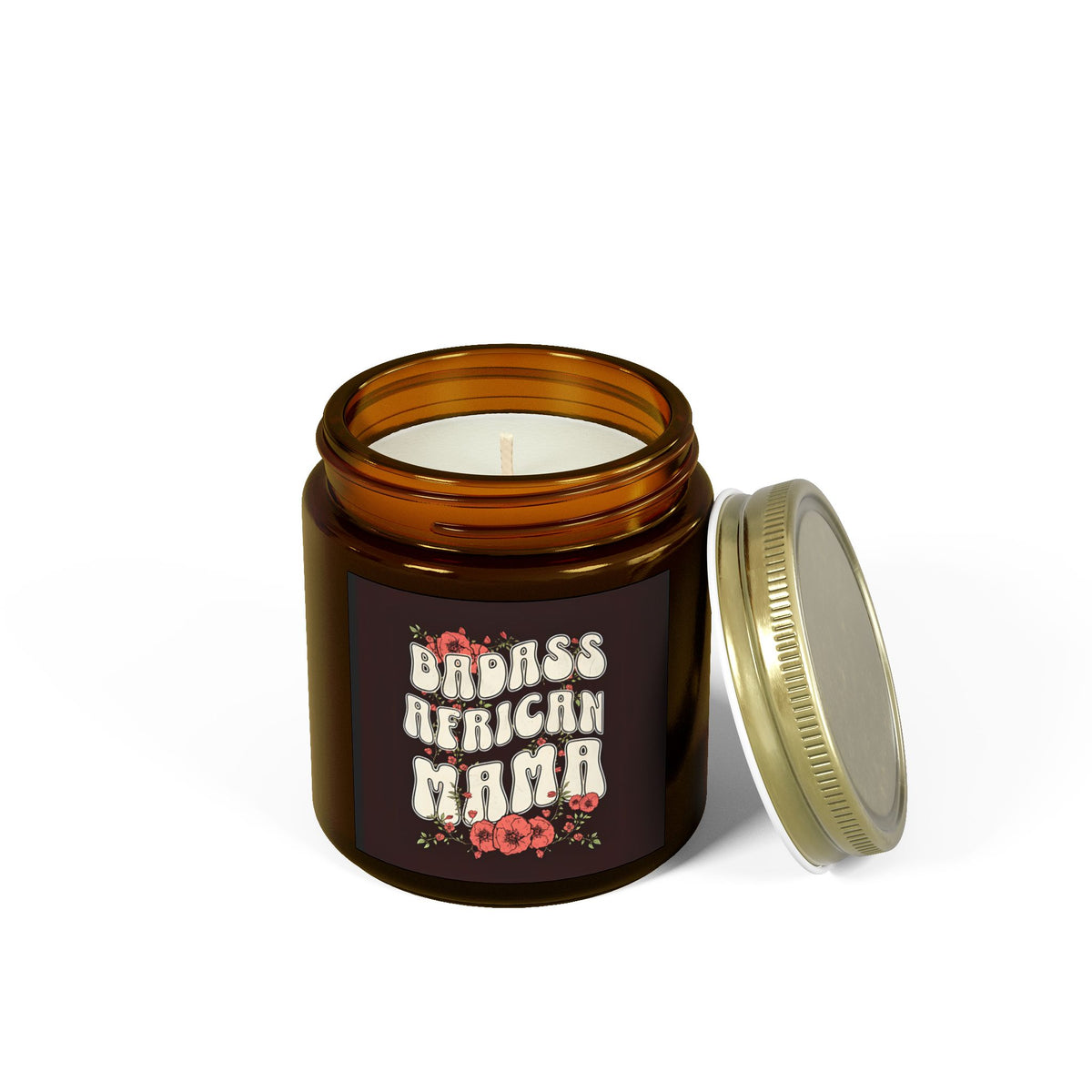 Badass African Mama Scented Candles, Coconut Apricot Wax (4oz, 9oz) - NGOWE STORE