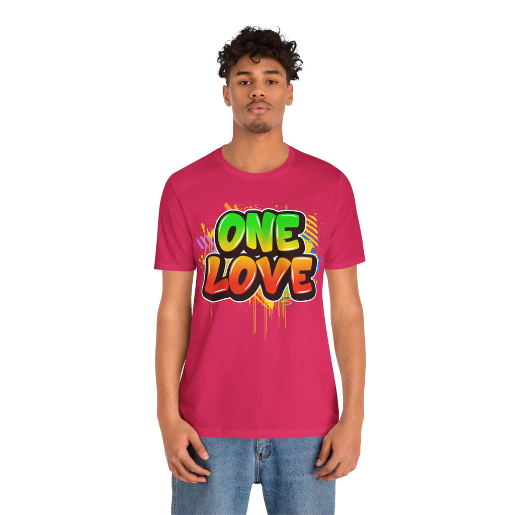 One Love Graffiti T-shirt - Unisex Jersey Short Sleeve Tee - NGOWE STORE