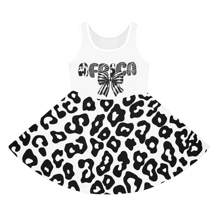 Africa Animal Print Girls' Sleeveless Sundress (AOP)