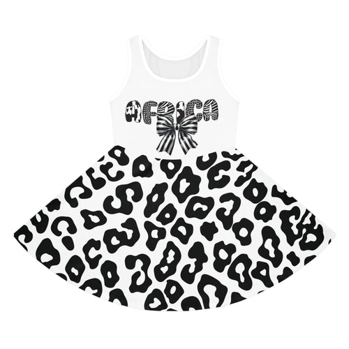 Africa Animal Print Girls' Sleeveless Sundress (AOP) - NGOWE STORE