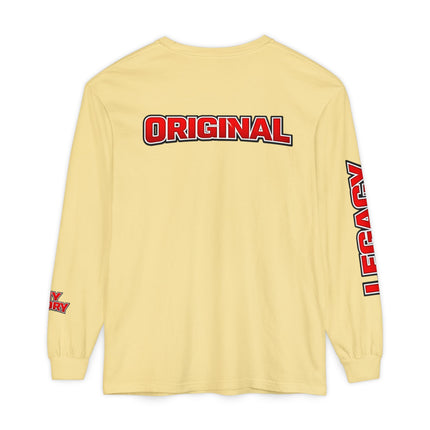 AdeAde “I Deh, You Deh?” — Original • My Story • Legacy Edition Unisex Garment-dyed Long Sleeve T-Shirt