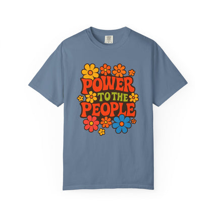 BUN DEM SUMMER 2025 Power to the People T-Shirt  - Empire Blaze Edition Vintage-Style Graphic T-Shirt: Bohemian Tee, Eco-Friendly Apparel, Gift for Activists, Summer Festival Wear