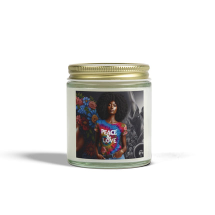 Peace and Love Scented Candles, Coconut Apricot Wax (4oz, 9oz) - NGOWE STORE