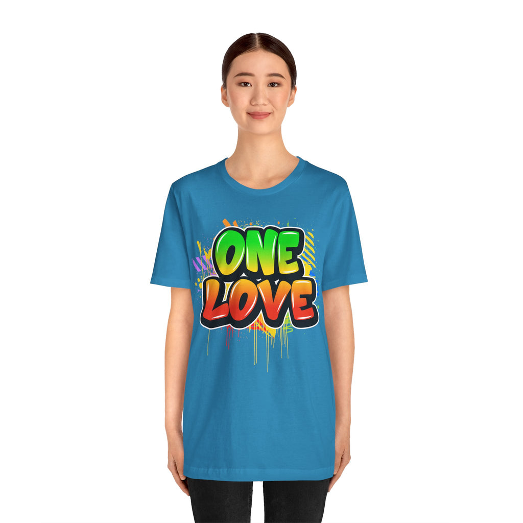 One Love Graffiti T-shirt - Unisex Jersey Short Sleeve Tee - NGOWE STORE