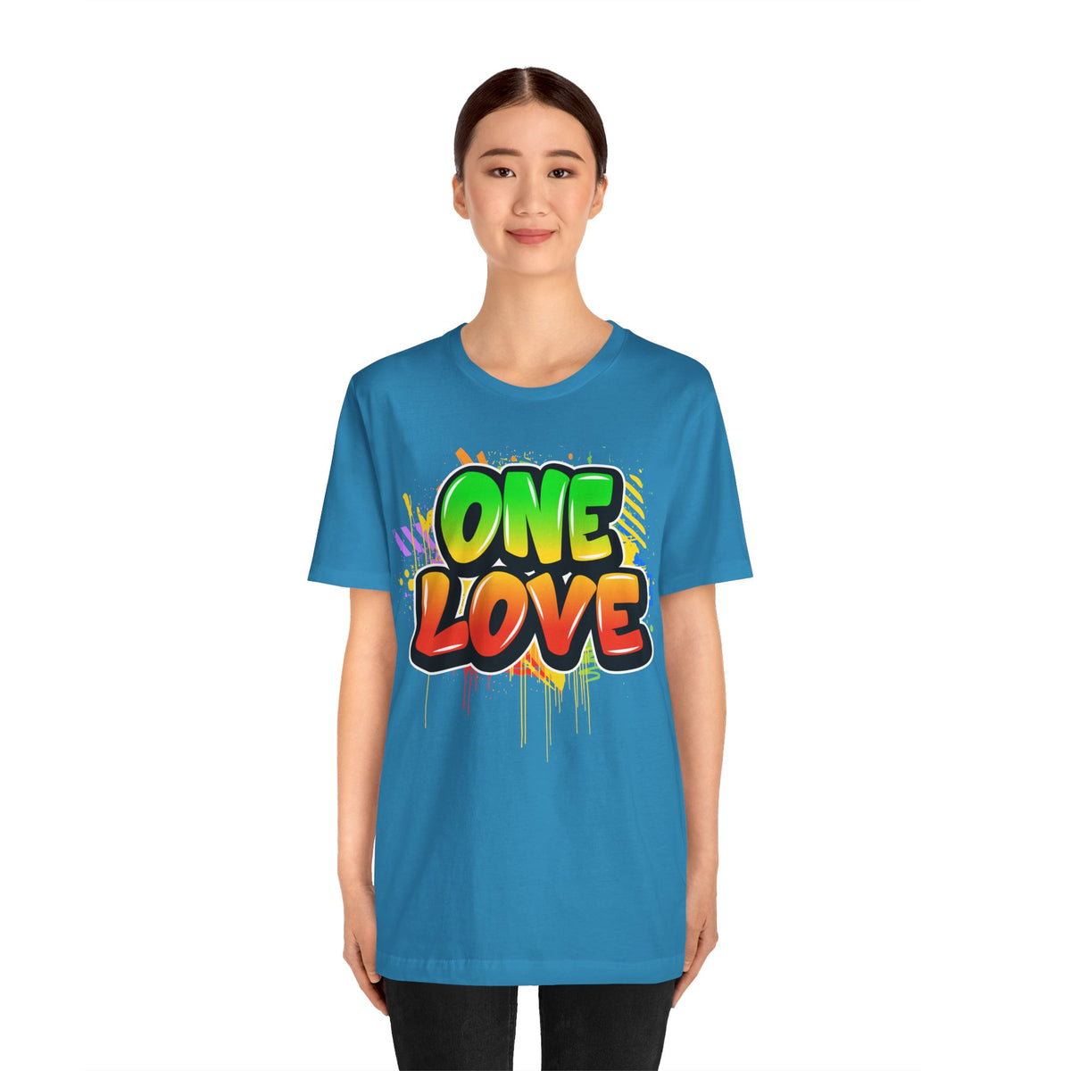 One Love Graffiti T-shirt - Unisex Jersey Short Sleeve Tee - NGOWE STORE