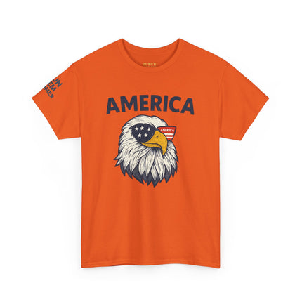 Patriotic Eagle Tee, Unisex Heavy Cotton Tee, USA Independence Day Shirt, American Apparel, 4th of July Top, Freedom Graphic Tee