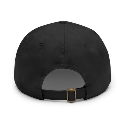 Melanin Spice Dad Hat with Leather Patch (Rectangle)