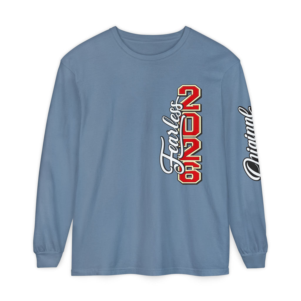 ORIGINAL FIRE™ 2026 — Fearless Long Sleeve. Unisex Garment-dyed Long Sleeve T-Shirt - NGOWE STORE