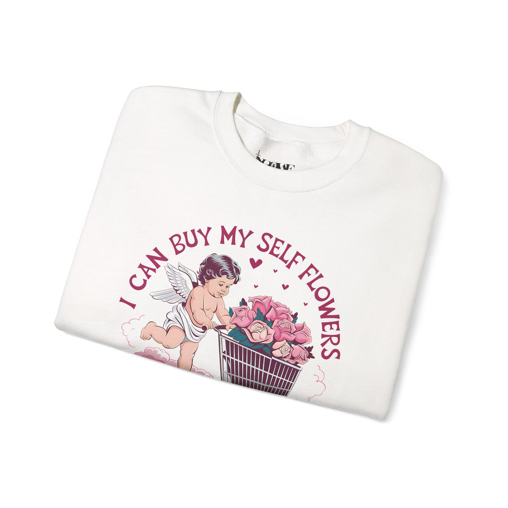 Women Can Buy Our Own Flowers Unisex Heavy Blend™ Crewneck Sweatshirt - NGOWE STORE