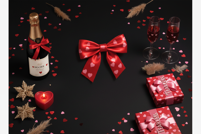 Valentine's Day Flat Lay with Correct Colors